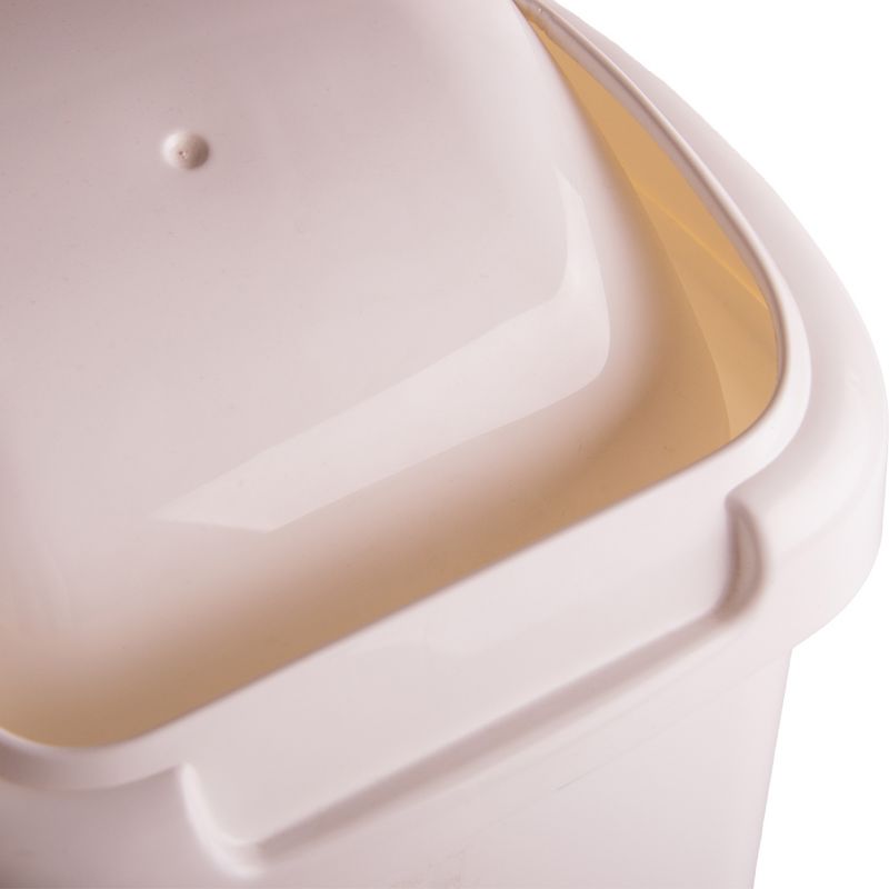 Kôš na odpad preklápací, objem 50L, plastový, STANDARD, biely