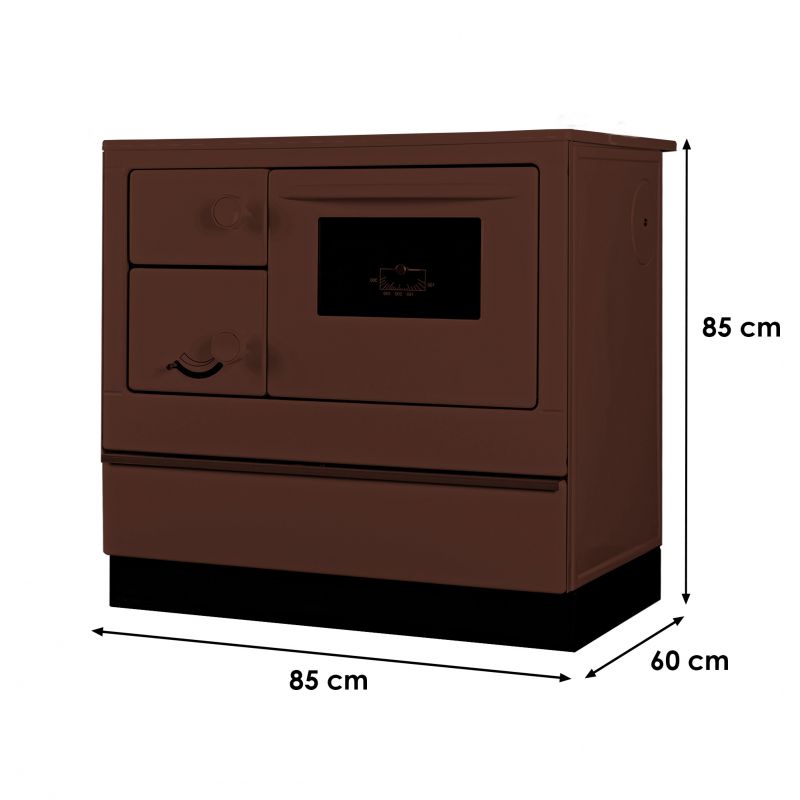 THORMA Sporák ÖKONOM 85/FIKO DeLuxe, 7kW, hnedý, pravý