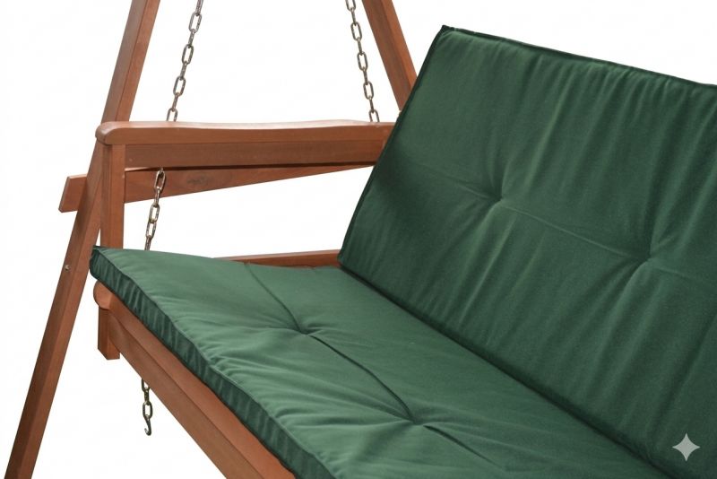 Kinekus Drevená hojdačka sklápateľná, KIARA, vyklápateľná s poduškou