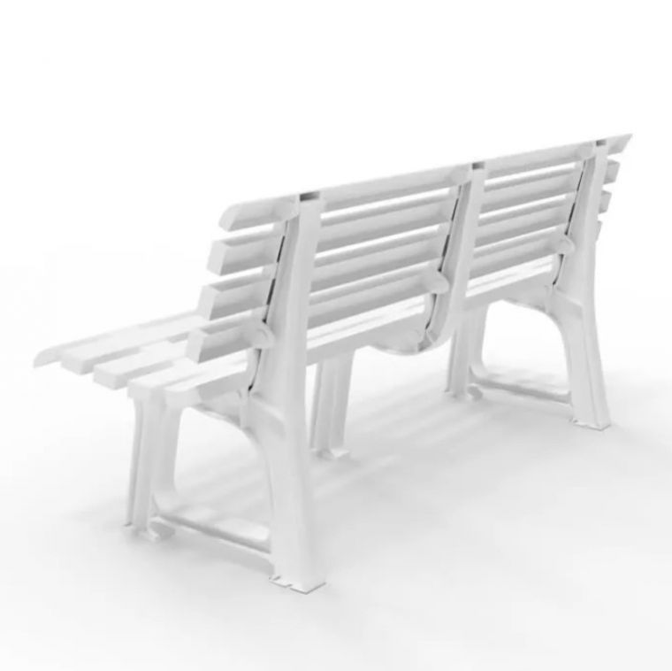 Kinekus Lavica biela, plastová, 145x49x74cm, ORCHIDEA
