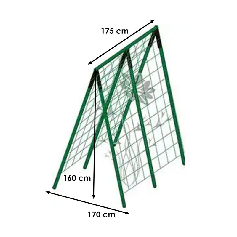Kinekus Sieť na uhorky s konštrukciou, 1,75x1,6, zelená