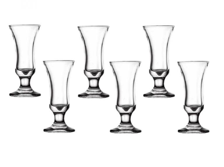 Kinekus Pohár/štamprlík, sklenený, 28ml, VILLA, sada 6ks