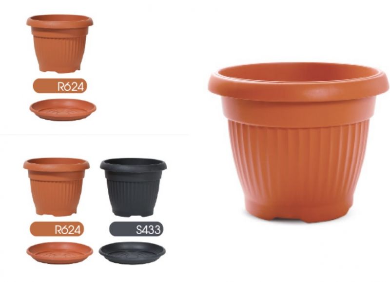 Kinekus Kvetináč plastový, priemer 15cm, NOVA, terakota
