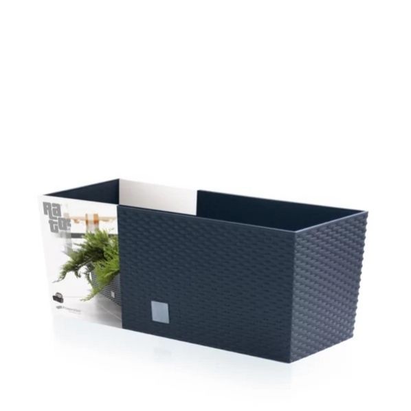 Kinekus Truhlík samozavlažovací, dĺžka 50cm, biely, RATAN, s vložkou