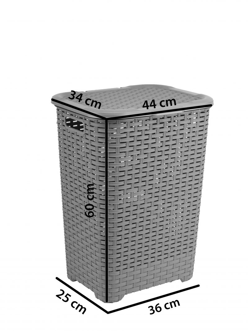 Kinekus Kôš na špinavú bielizeň, 60L, 44x34x60cm, béžový