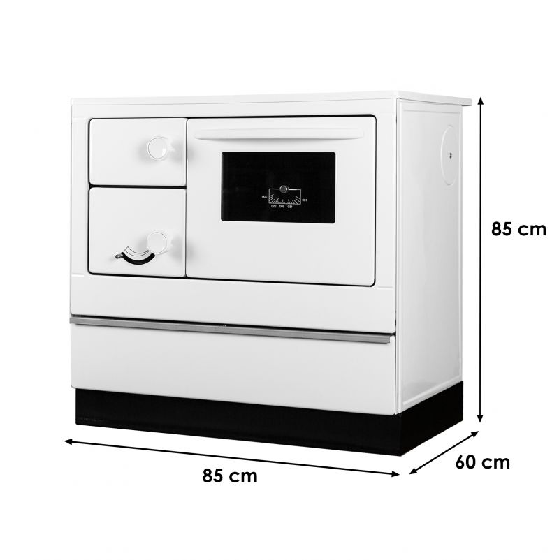 THORMA Sporák EKONOM 85/FIKO DeLuxe, 7kW, biely, pravý