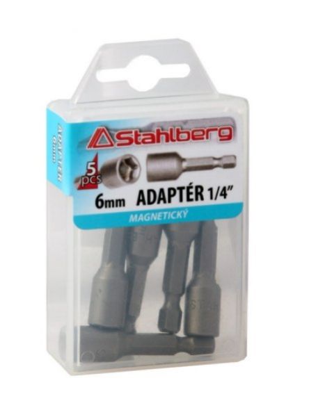 Adapter 1/4" 6hran 6mm 5ks