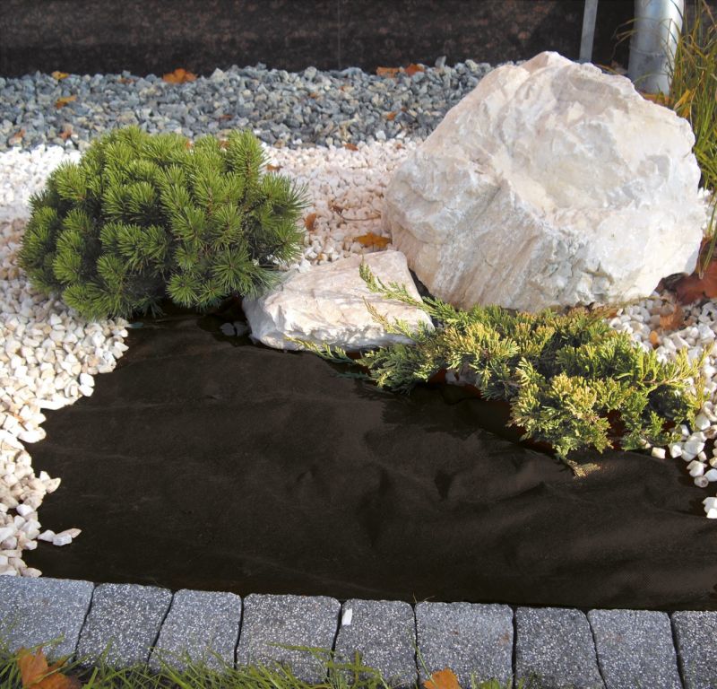 GARDENKUS Textília netkaná 1,6 × 100 m, 50 g/m², čierna, GARDENKUS