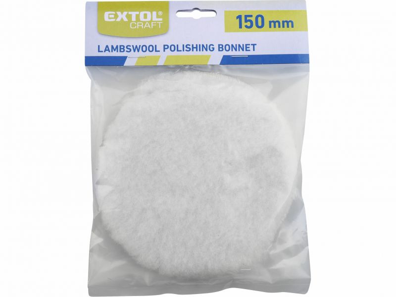 EXTOL CRAFT Rúno leštiace na suchý zips 150mm, pravé ovčie