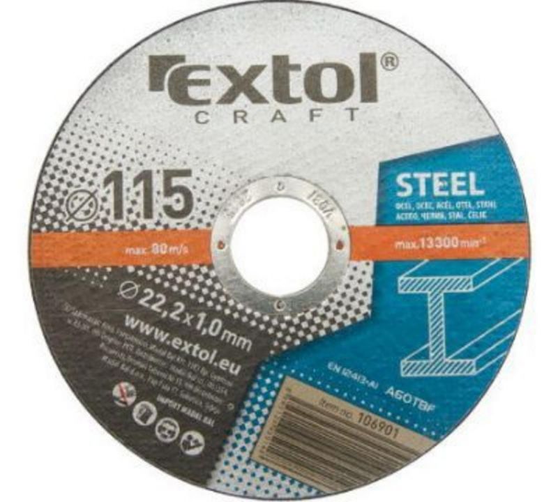 EXTOL CRAFT Kotúč rezný kov, 115x1x22,2mm, sada 5ks