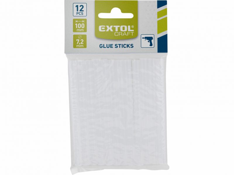 EXTOL CRAFT Lepiace tyčinky do tavnej pištole, 7,2mm, bal. 12ks