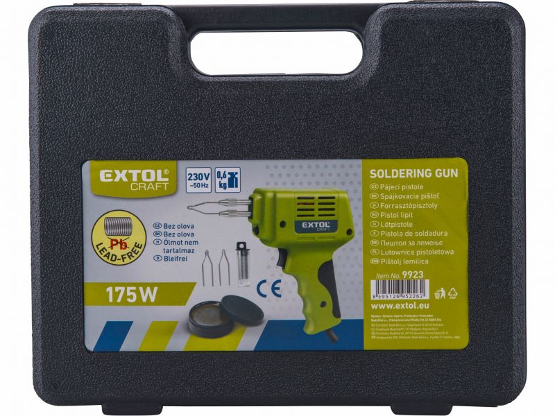 EXTOL CRAFT Pištoľ pajkovacia 175 W v kufríku