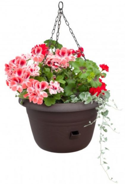 Kinekus Kvetináč závesný, priemer 25cm, samozavlažovací, plastový, SIESTA, hnedý