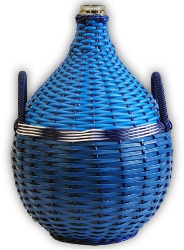 Kinekus Demižón s uškami, opletený, sklenený, 25l, mix farieb