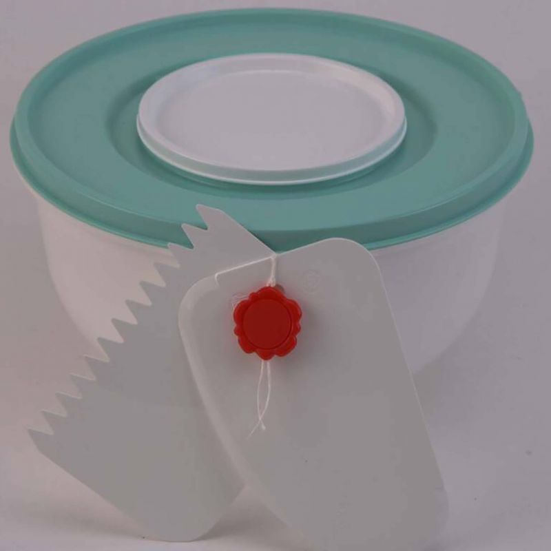 Kinekus Miska rýchlokyska plastová, 5L s vekom + stierky, na šľahanie
