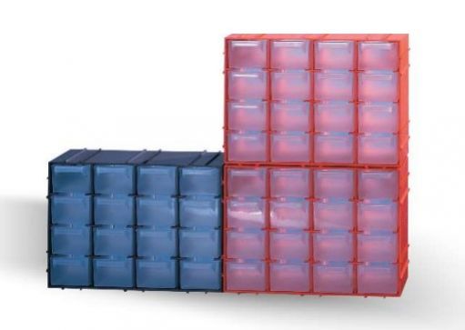 Kinekus Skrinka, organizér, 16 zásuvok, plast