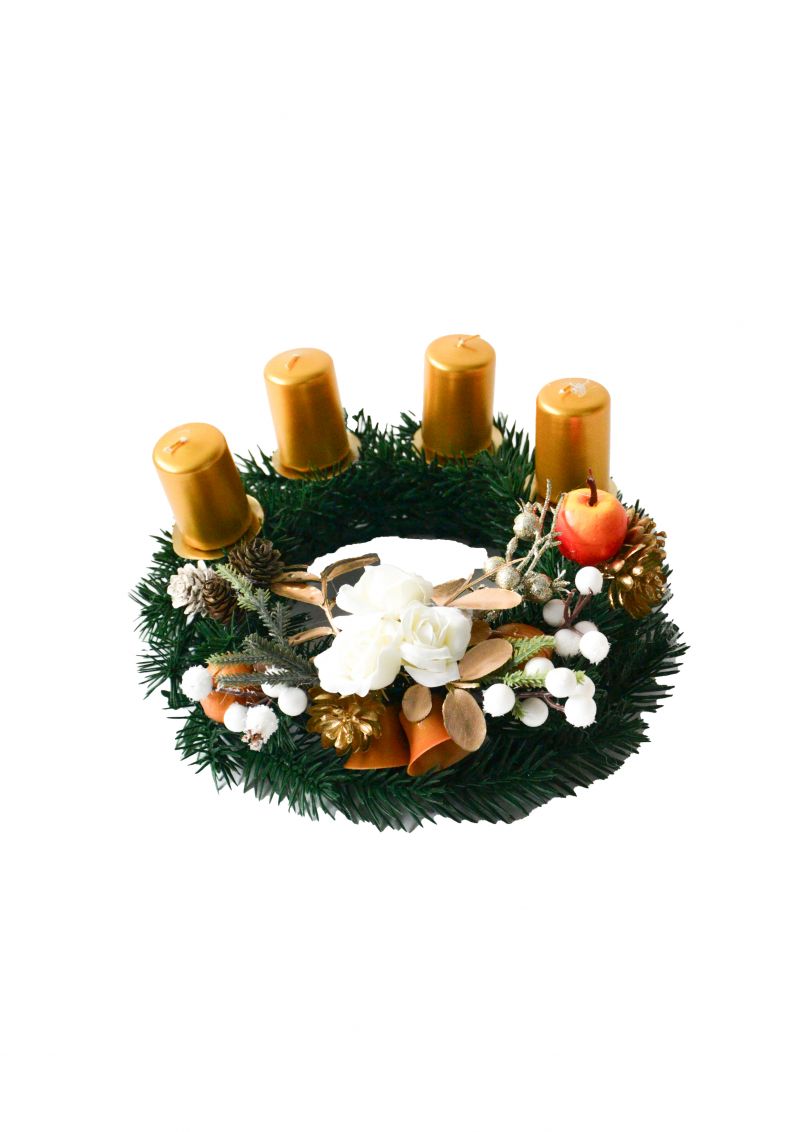 Adventný veniec, mix dekorov