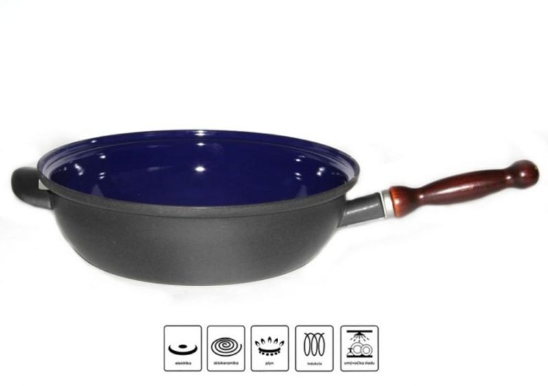 BELIS Panvica smaltovaná s odnímateľnou rúčkou 20cm, BSE Belis