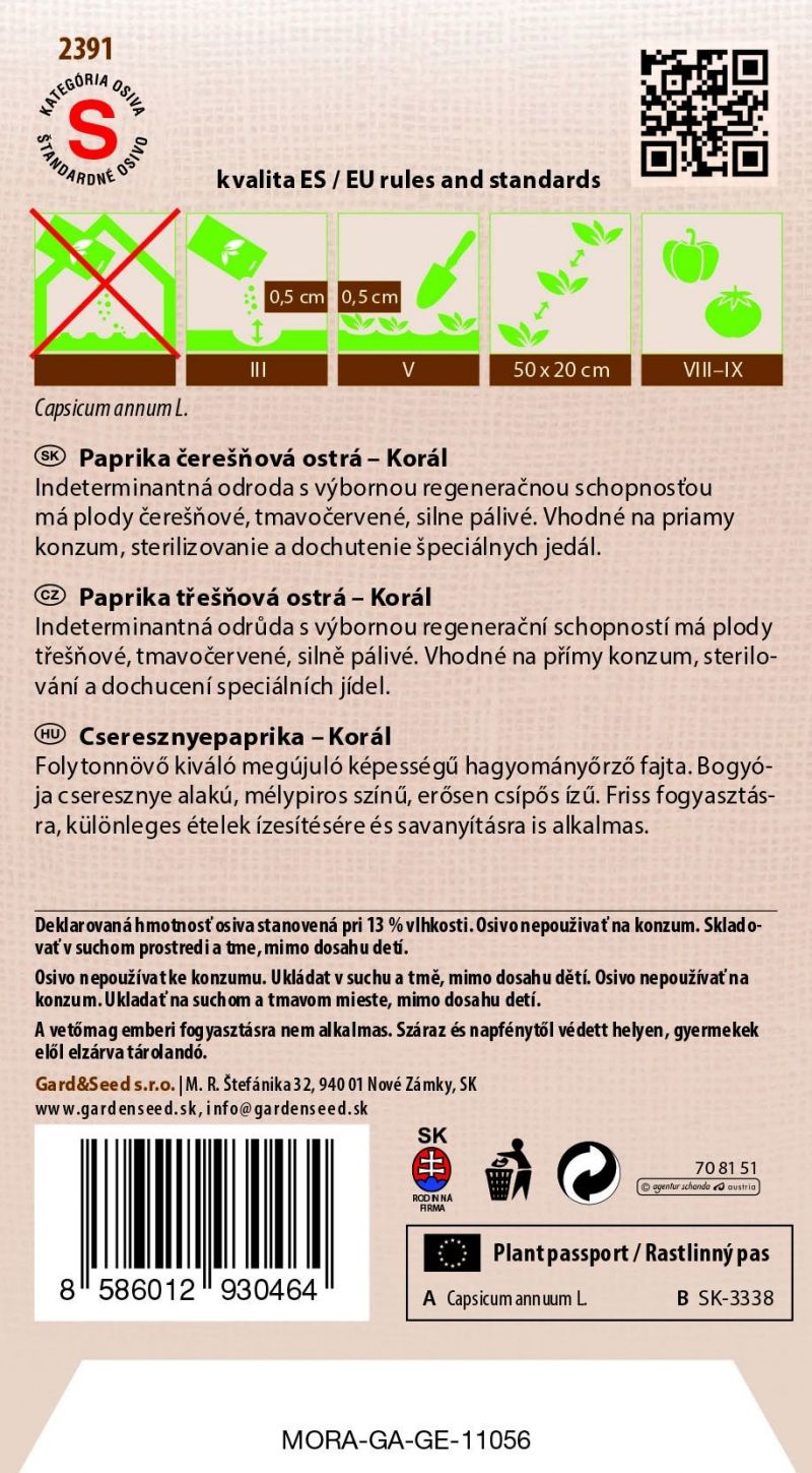 Kinekus Paprika čerešňová ostrá – Korál