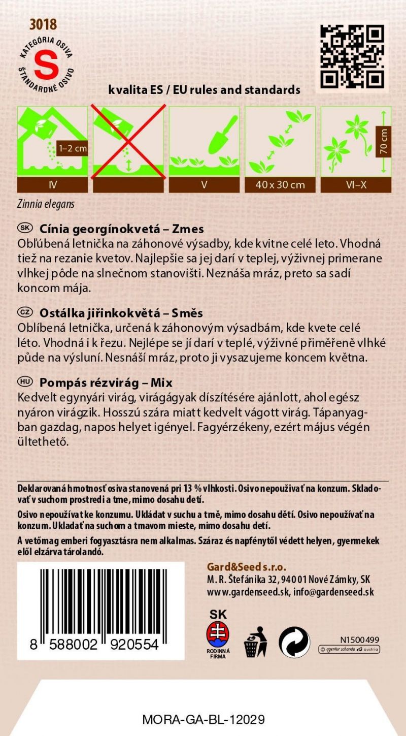 Kinekus Cínia georgínokvetá zmes
