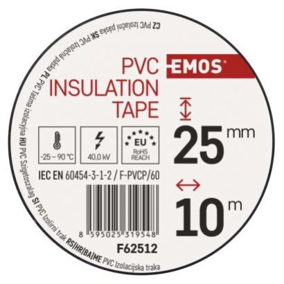 Emos Izolačná páska PVC 25mm / 10m čierna 2001251020