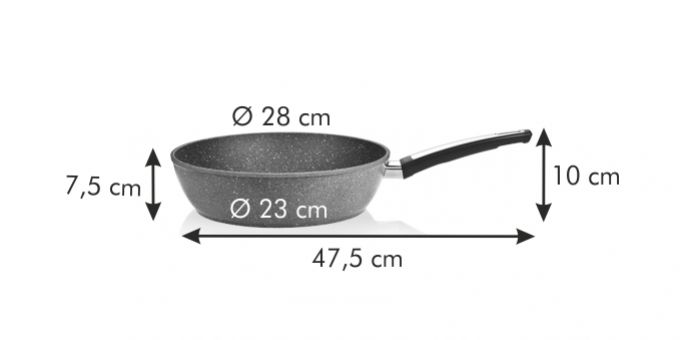 Kinekus Panvica PREMIUM Stone 28cm, hlboká
