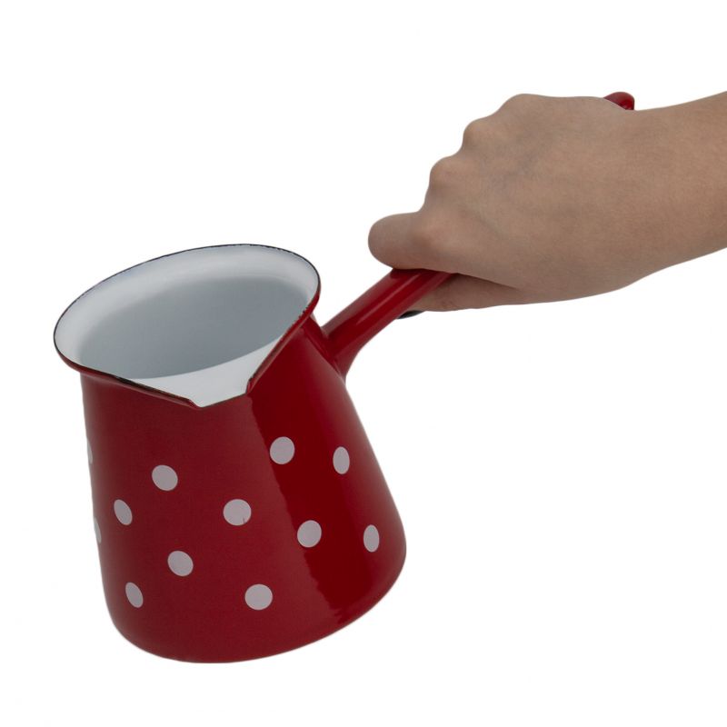 Kinekus Džezva na kávu, smaltovaná 900ml, dekor bodky