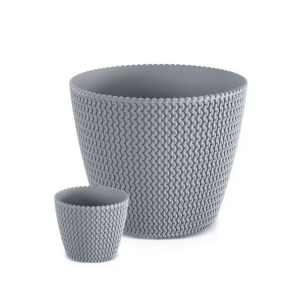Kinekus Kvetináč plastový, priemer 19cm, SPLOFY, biely