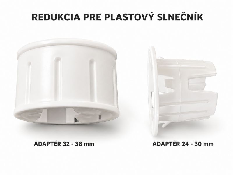 Plastový podstavec pod slnečník 39x39x13cm, biely
