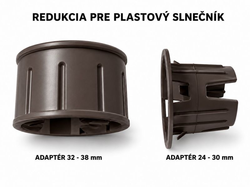 Plastový podstavec pod slnečník, 39x39x13cm, hnedý