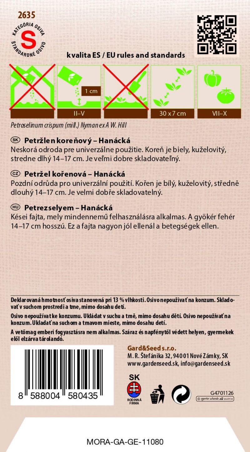 Kinekus Petržlen koreňový HANÁCKA