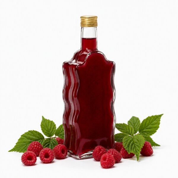 Fľaša sklenená, hranatá, kláštorná, 500 ml, s uzáverom na závit foto3