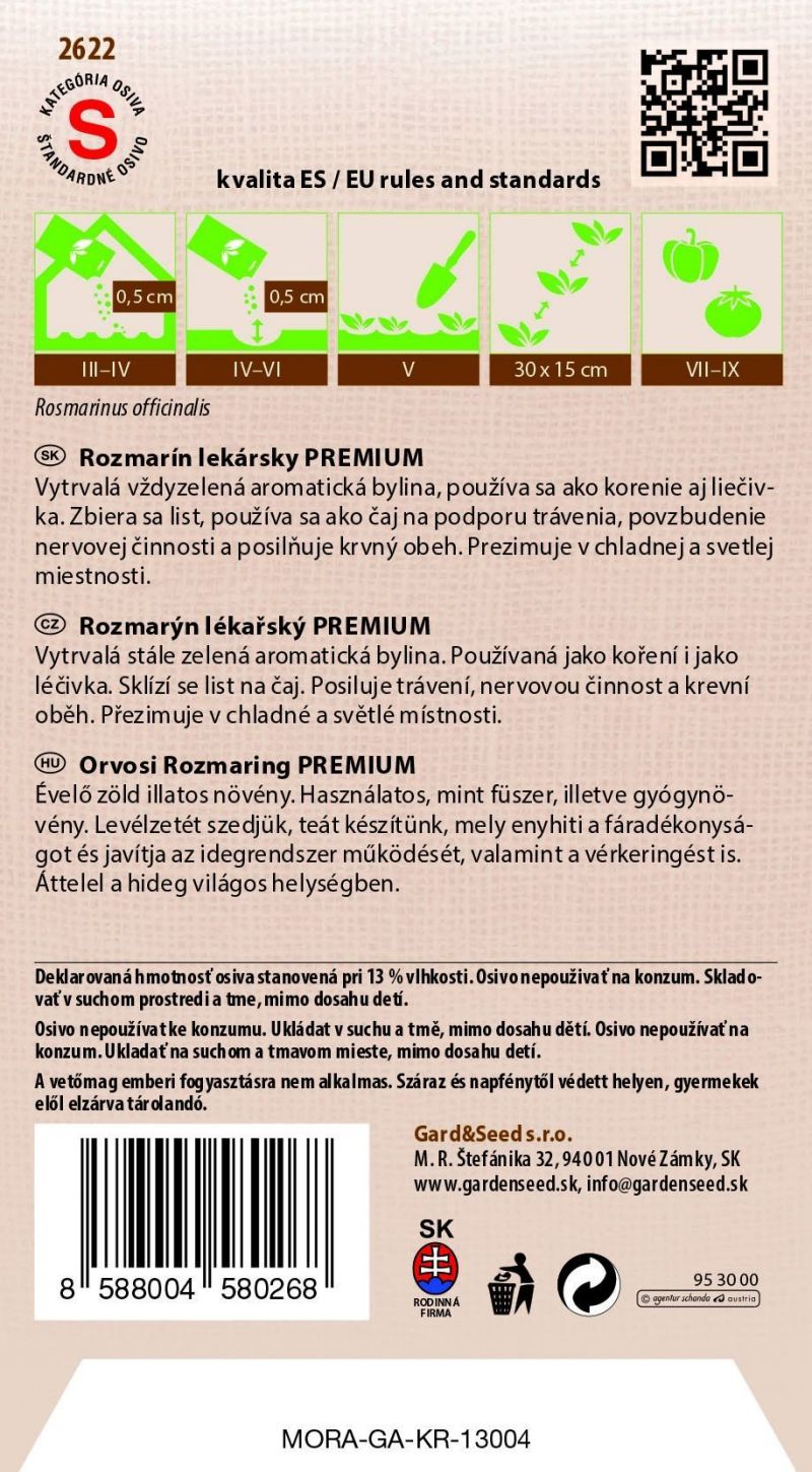 Kinekus Rozmarín lekársky, liečivá rastlina