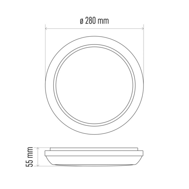EMOS LED prisadené svietidlo Dori, kruhové, 24,5W, neutrálna biela, priemer 28cm, IP54