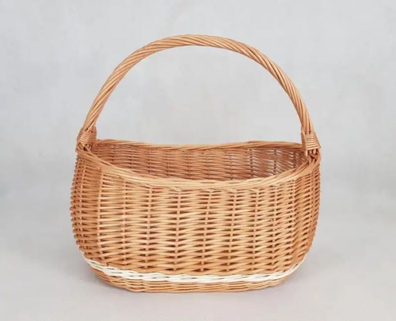 Kinekus Košík prútený 40x24xH15 cm, HH35 cm oválny