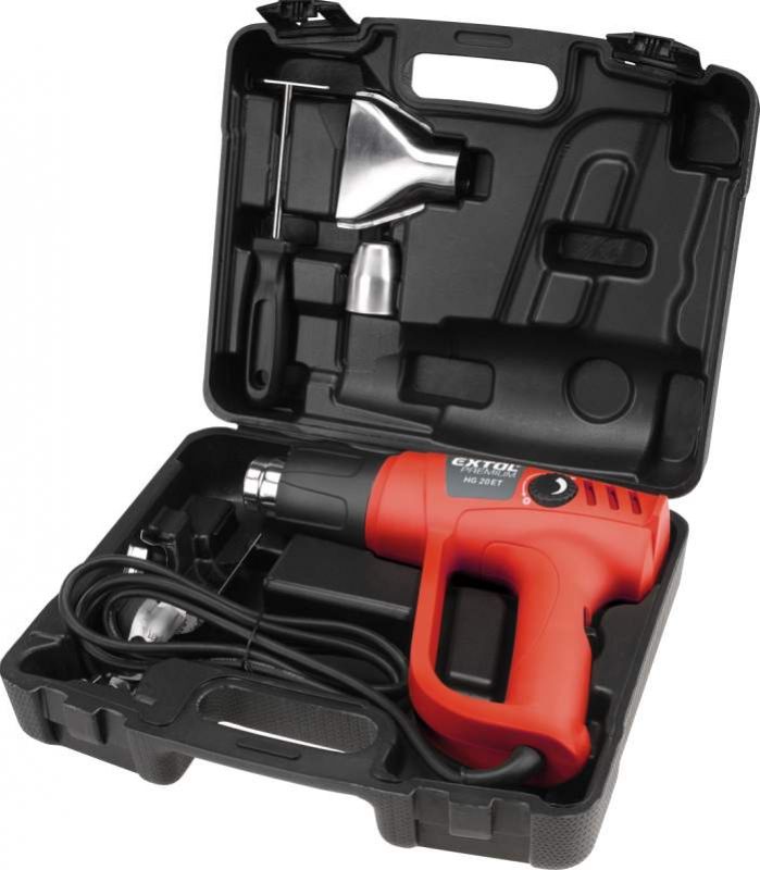 EXTOL PREMIUM Teplovzdušná pištoľ, príkon 2000 W, 50-450/90-600°C