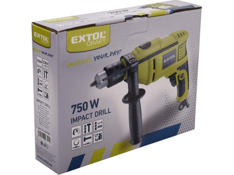 EXTOL CRAFT Vŕtačka príklepová, príkon 750 W