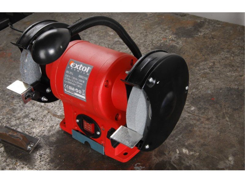 EXTOL PREMIUM Dvojkotúčová brúska, príkon 350 W, priemer kotúča/diery 150/12,7 mm, šírka 20 mm foto3