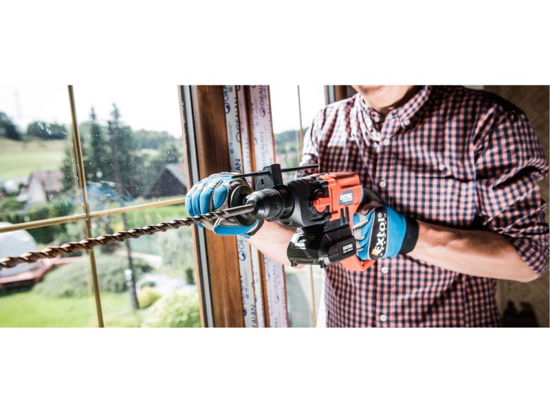 EXTOL PREMIUM Kladivo aku vŕtacie 20V SDS+ 1,2J 1x2Ah li-ion rýchlonab.