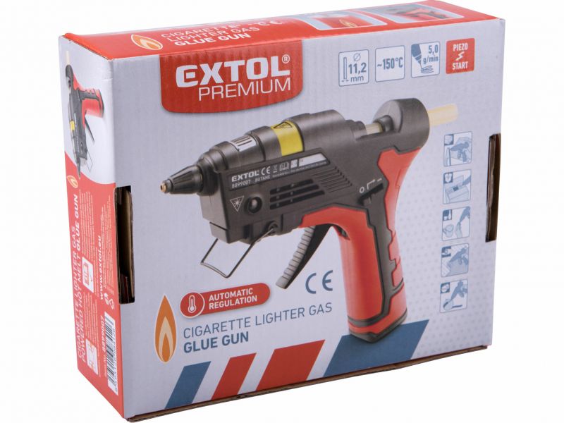 EXTOL PREMIUM EXTOL Lepiaca tavná plynová pištoľ, 11 mm tyčinky, pracovný čas 60-90 min.