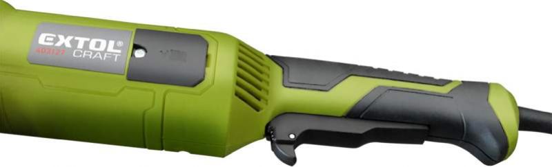 EXTOL CRAFT Uhlová brúska, príkon 1200 W, predĺžená, priemer 125 mm, bezpečnostný spínač