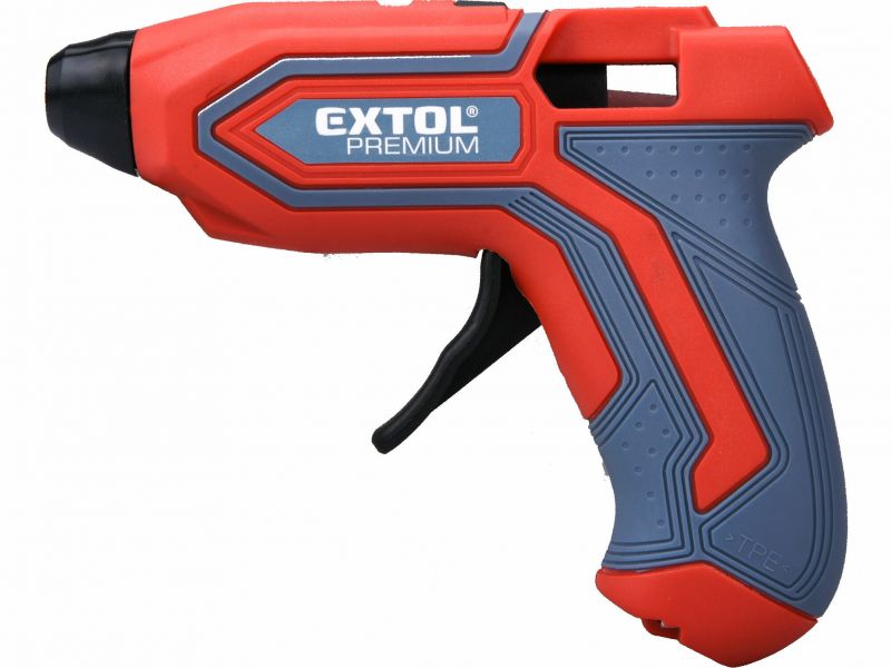 EXTOL PREMIUM Lepiaca tavná akumulátorová pištoľ, 3,7 V / 1,5 Ah, tyčinka 7,2 mm