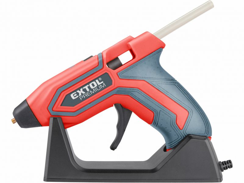 EXTOL PREMIUM Lepiaca tavná akumulátorová pištoľ, 3,7 V / 1,5 Ah, tyčinka 7,2 mm