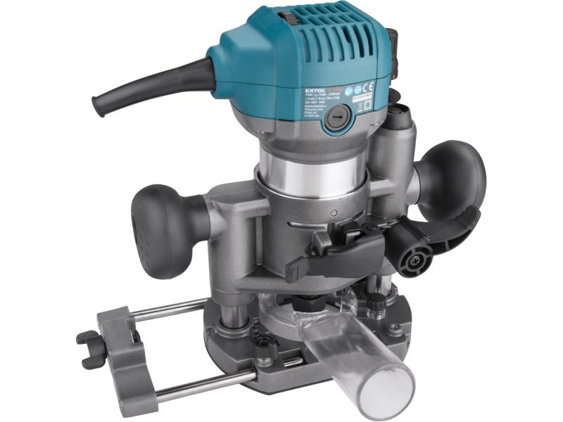 EXTOL INDUSTRIAL Jednoručná ohraňovacia frézka, 710 W, 6-8 mm, 10000-30000 ot/min.