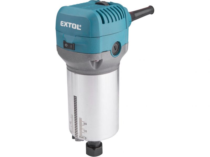 EXTOL INDUSTRIAL Jednoručná ohraňovacia frézka, 710 W, 6-8 mm, 10000-30000 ot/min.