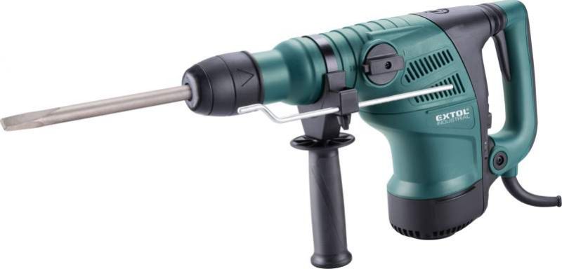 EXTOL INDUSTRIAL Vŕtacie a sekacie kladivo, SDS-max, príkon 1100 W, energia úderu 9 J, antivibračná rukoväť foto2