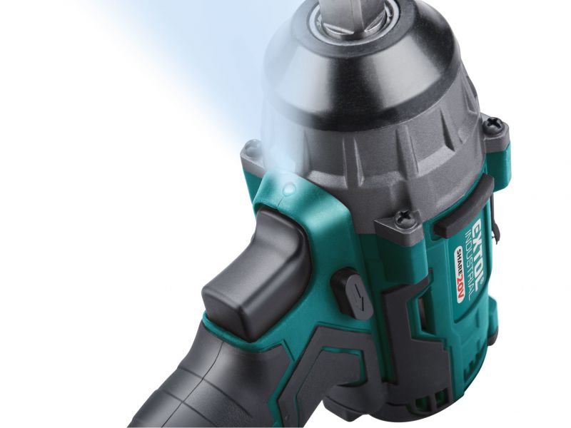 EXTOL INDUSTRIAL Rázový akumulátorový uťahovák Share 20 V, 1/2-, bezuhlíkový motor, 1 x 2Ah Li-ion, 2,4A nabíjačka, 250Nm foto2