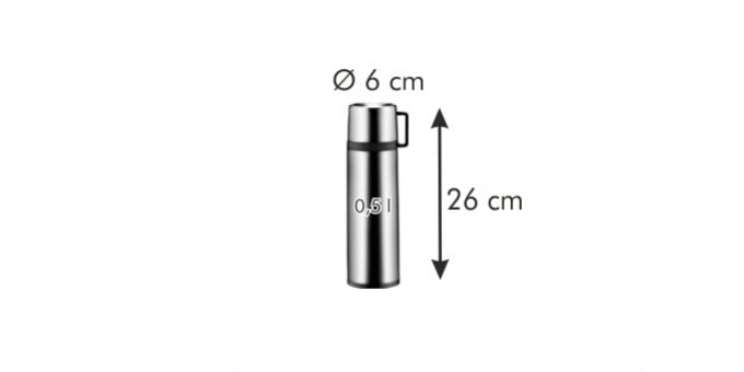 Kinekus Termoska s hrnčekom CONSTANT 0.5 l,nerez