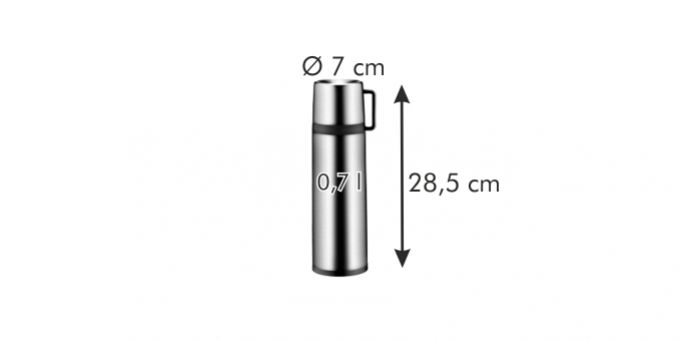 Kinekus Termoska s hrnčekom CONSTANT 0.7l, nerez