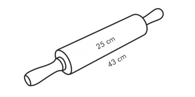 Kinekus Valček na cesto DELÍCIA, drev. o6cm,25cm
